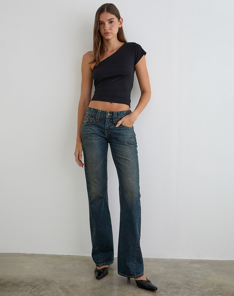 Bild von Low Rise Twisted Seam Jeans in 80s Dirty Green
