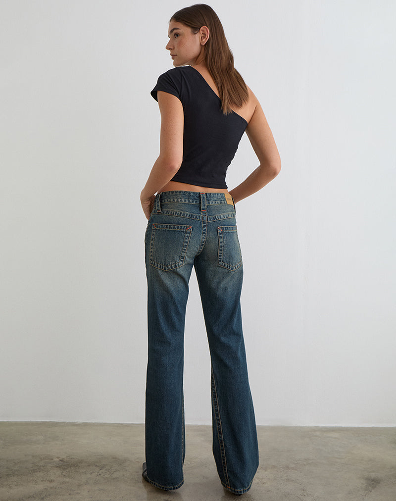 Bild von Low Rise Twisted Seam Jeans in 80s Dirty Green