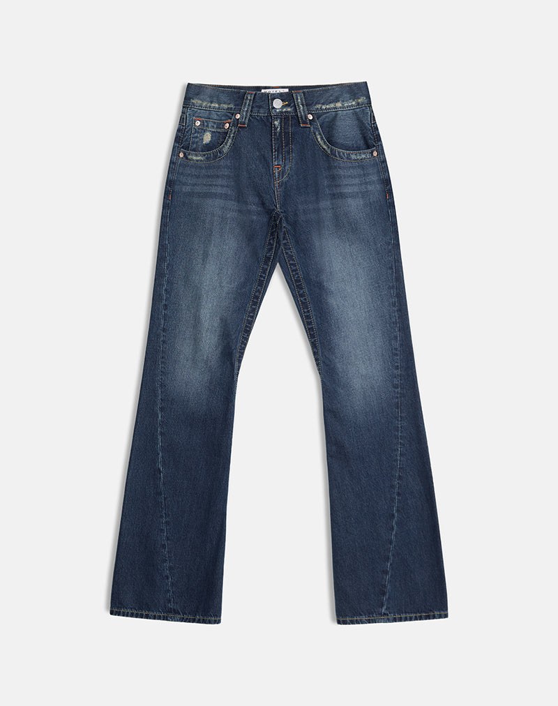 Bild von Low Rise Twisted Seam Jeans In Mid Blue Tint