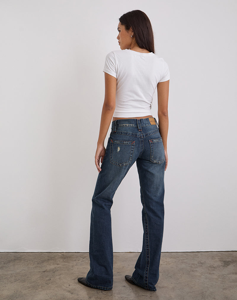 Bild von Low Rise Twisted Seam Jeans In Mid Blue Tint