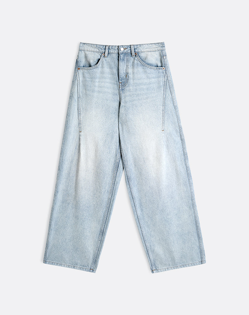 Bild von Low Slung Roomy Jeans in Breeze Blue Wash