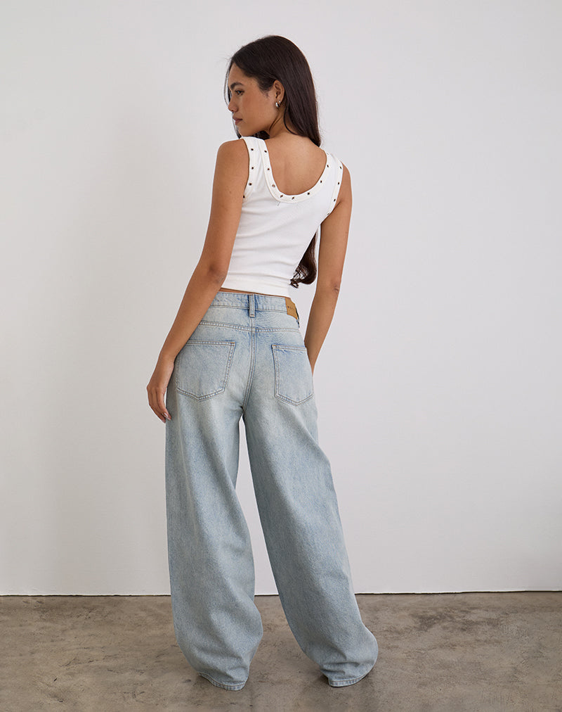 Bild von Low Slung Roomy Jeans in Breeze Blue Wash