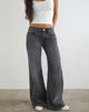Bild von Low Rise Slouchy Flare Jeans in Washed Black Grey