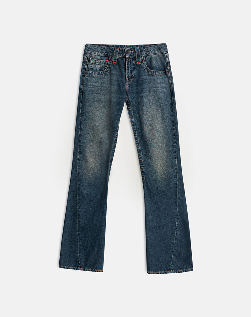 Bild von Low Rise Twisted Seam Jeans in 80s Dirty Green