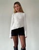 Bild von Lucca Ripple Top Jacquard Weiß