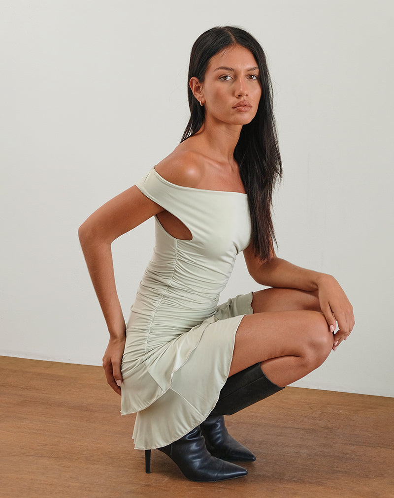 Bild von Luella Ruffle Mini Dress in Slinky Sage