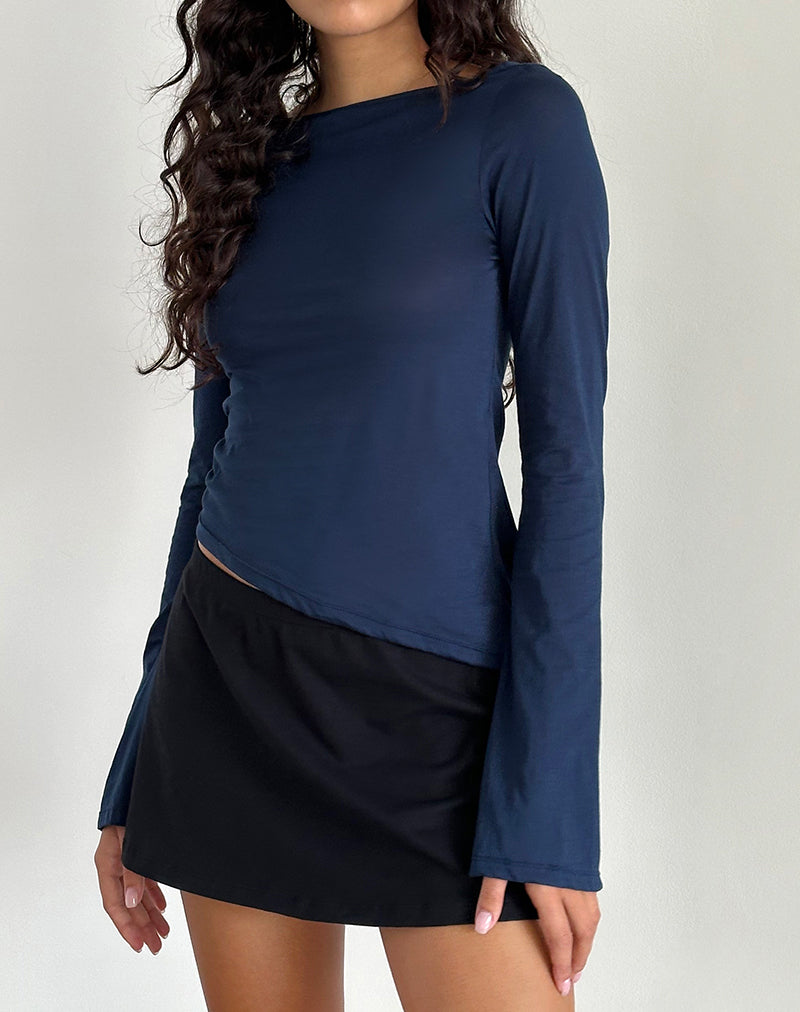Bild von Lunica Langarm-Top aus Tissue Jersey Navy