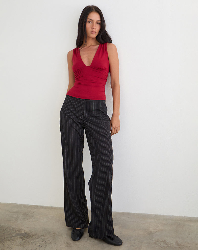 Bild des Lycia Plunge Top in Adrenaline Red