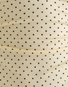 Creme mit schwarzem Micro-Polka-Druck
