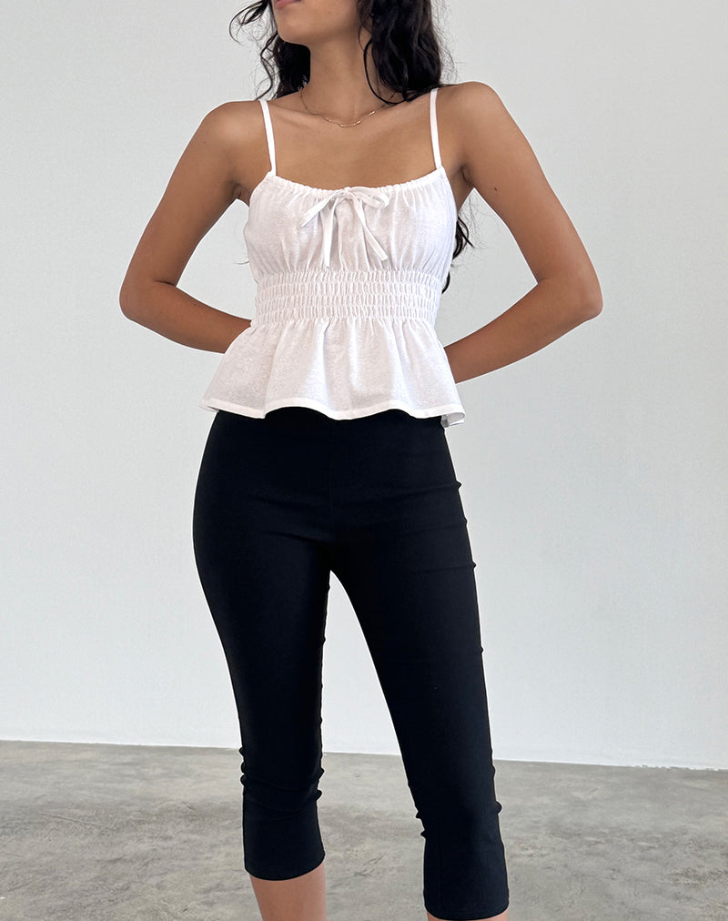 Bild von Lyncia Tie Front Cami Top in Off White
