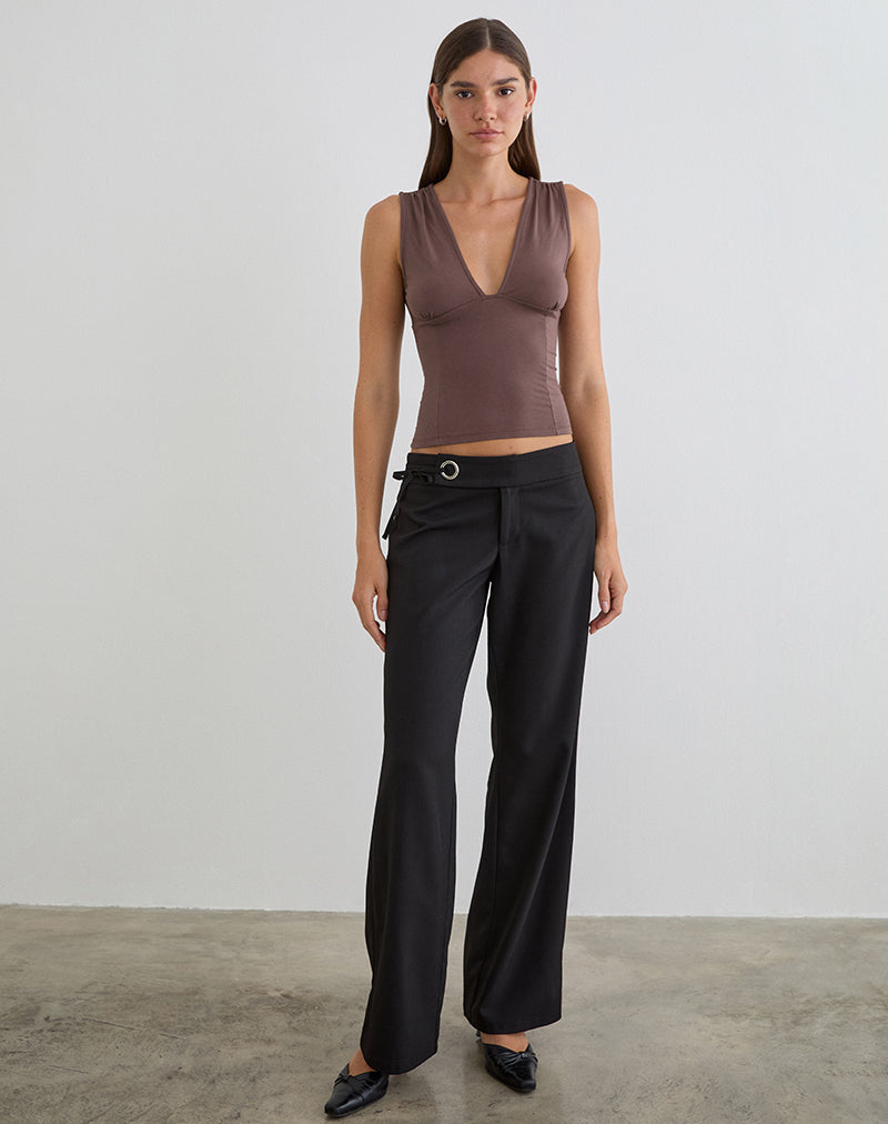 Bild von Lynod Plunge Top in Deep Taupe