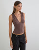 Bild von Lynod Plunge Top in Deep Taupe