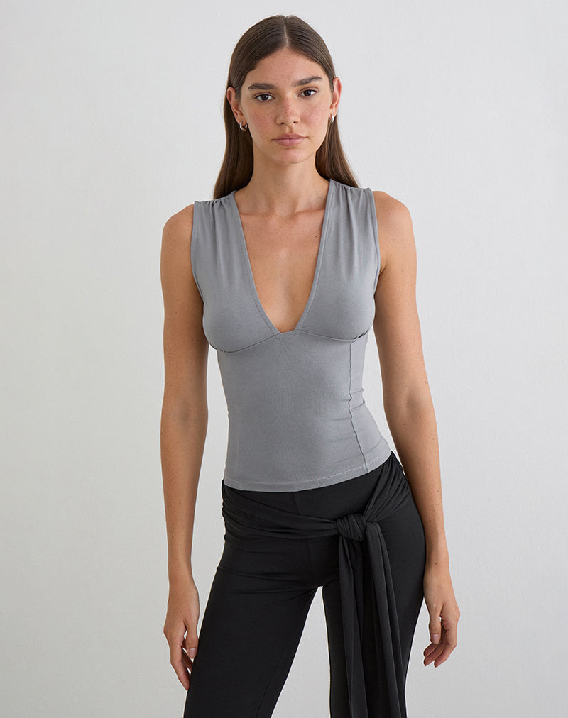 Bild von Lynod Plunge Top in Grau