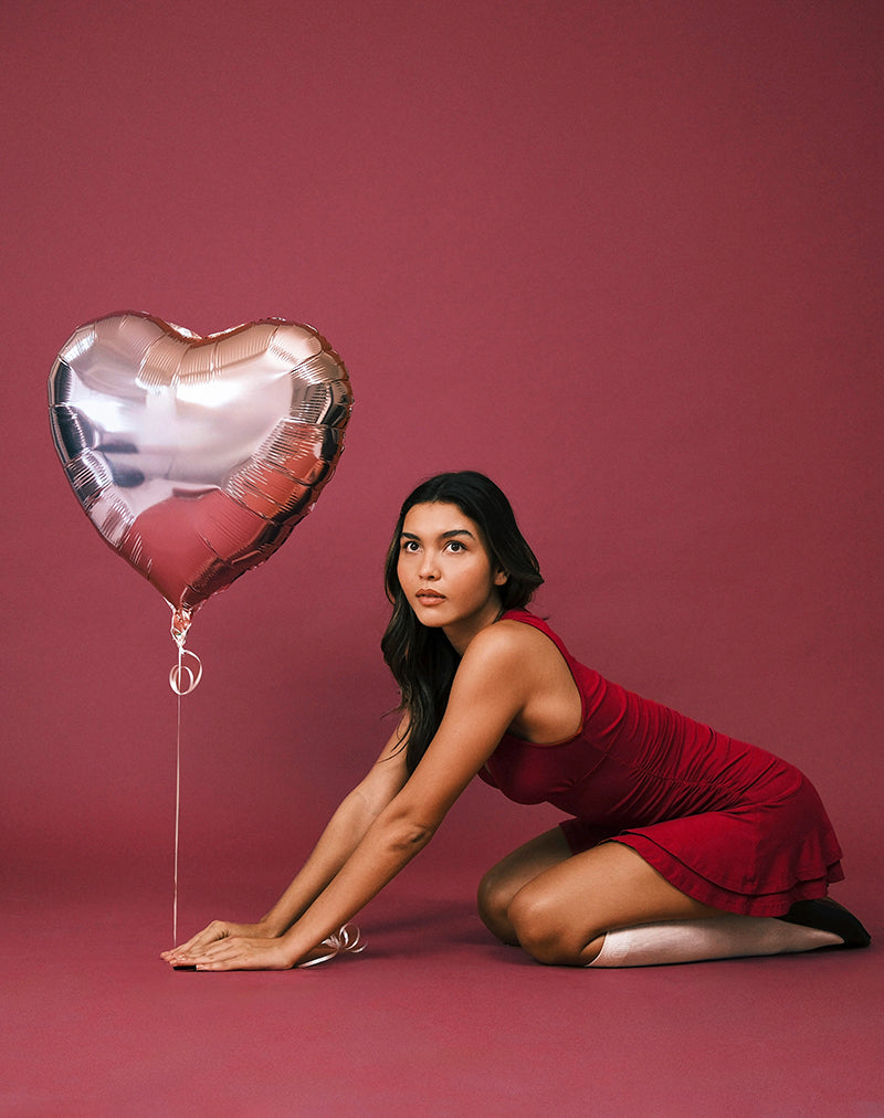 Lanai Minikleid aus Rayon Jersey Adrenalin Rot