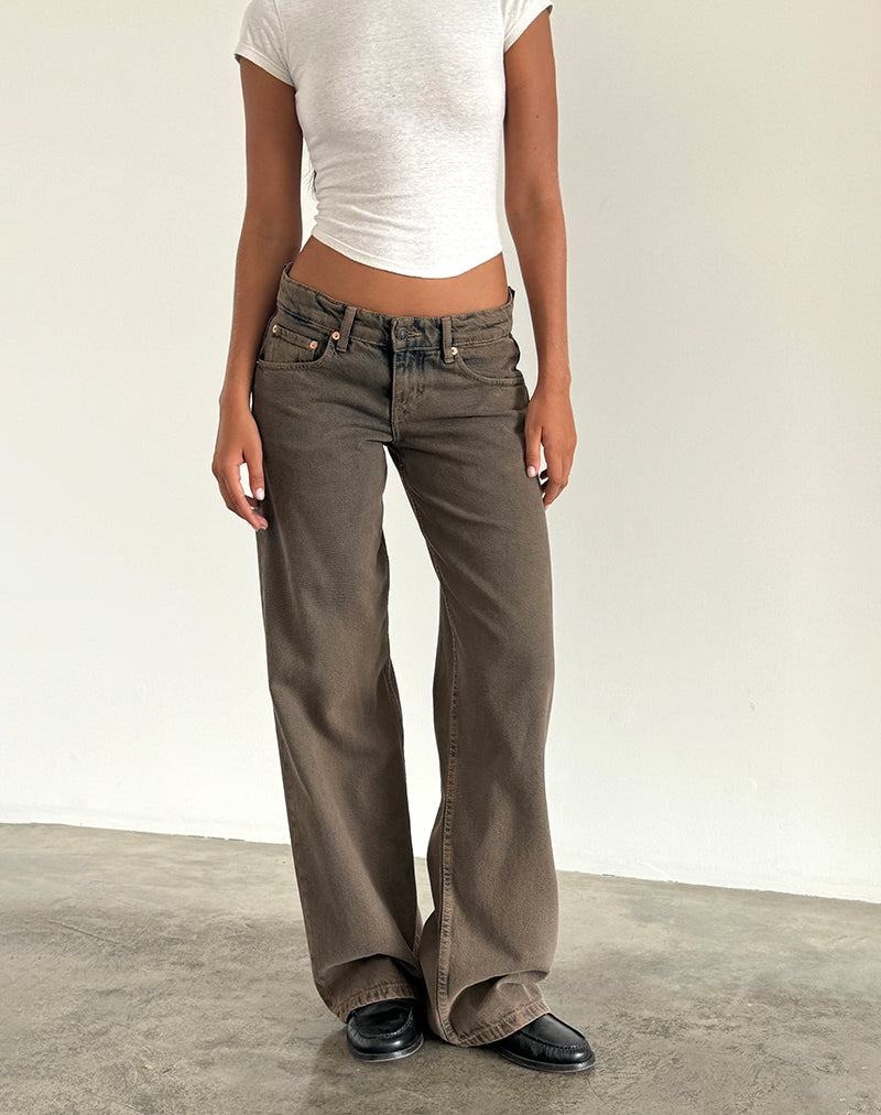 Bild von Low Rise Parallel Jeans in Dark Sand