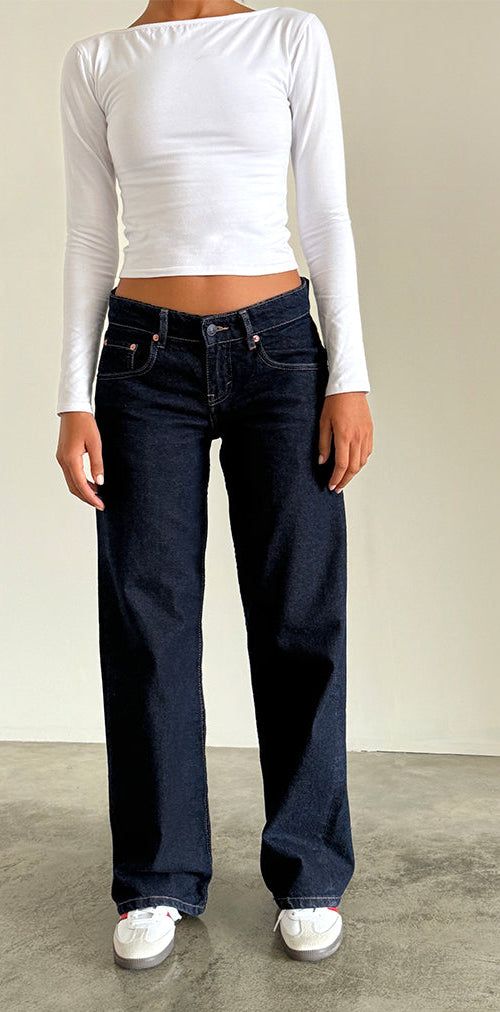 Image der Low Rise Parallel Jeans in Indigo