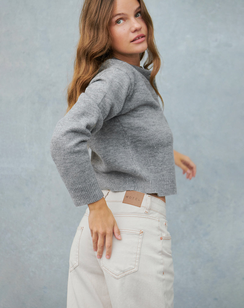 Bild von Low Rise Parallel Jeans in Off White