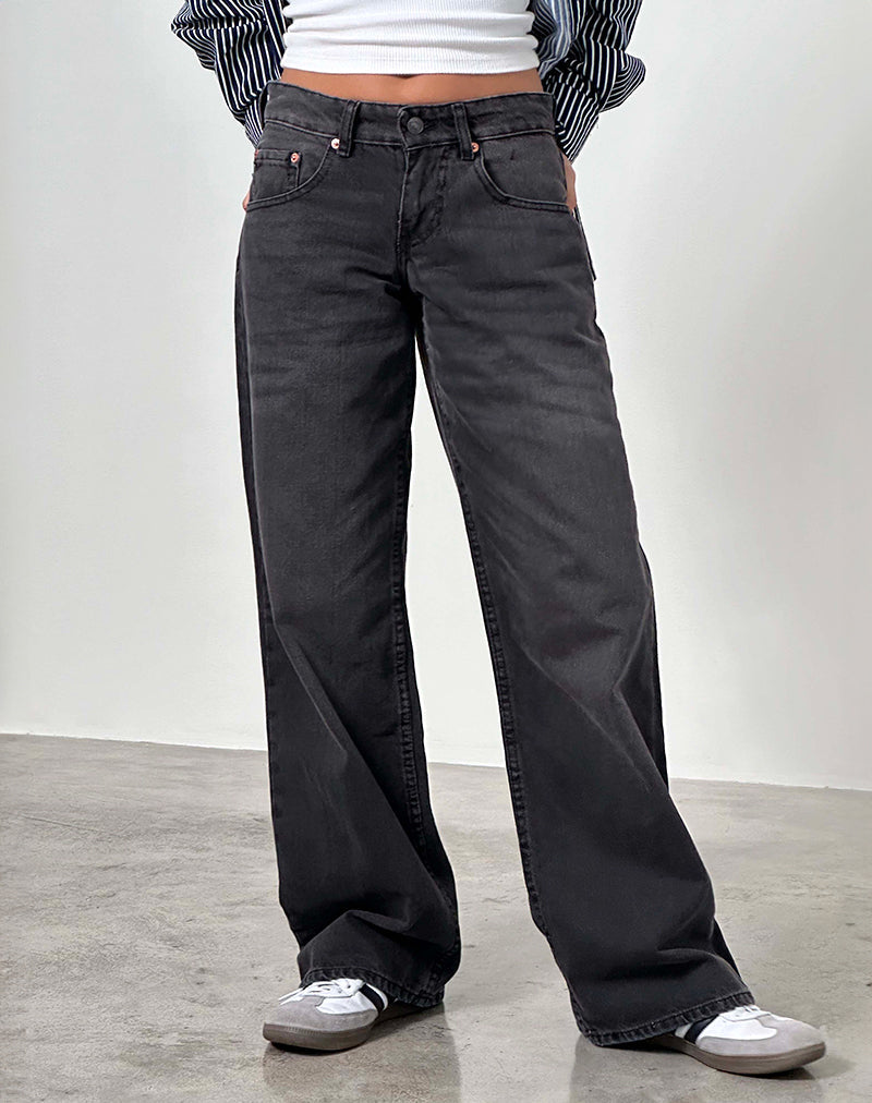 Bild von Low Rise Parallel Jeans in Vintage Schwarz