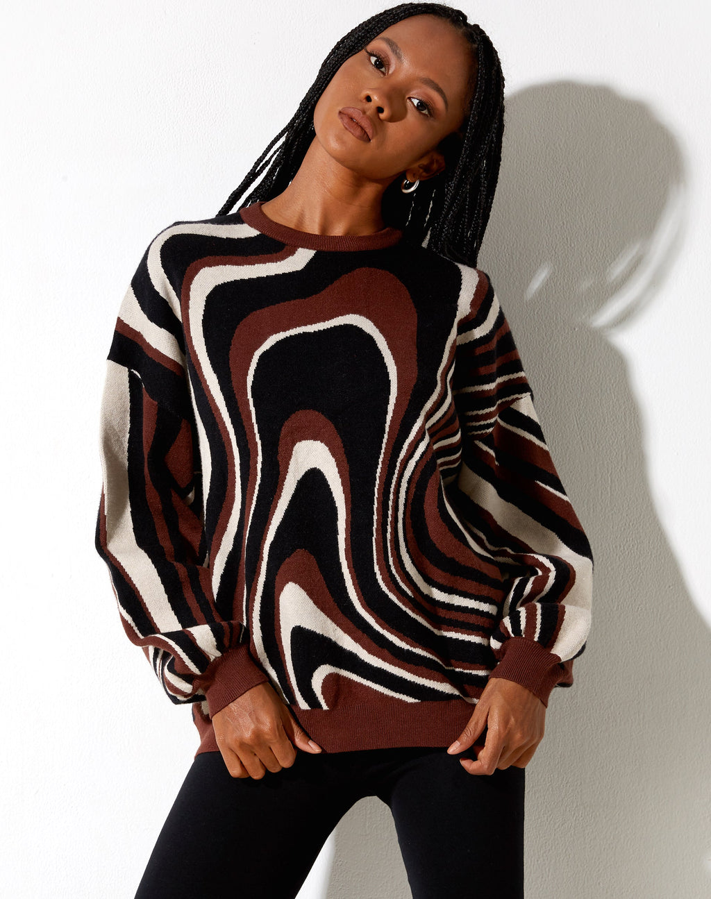 Mably Pullover in Mega Ripple Braun