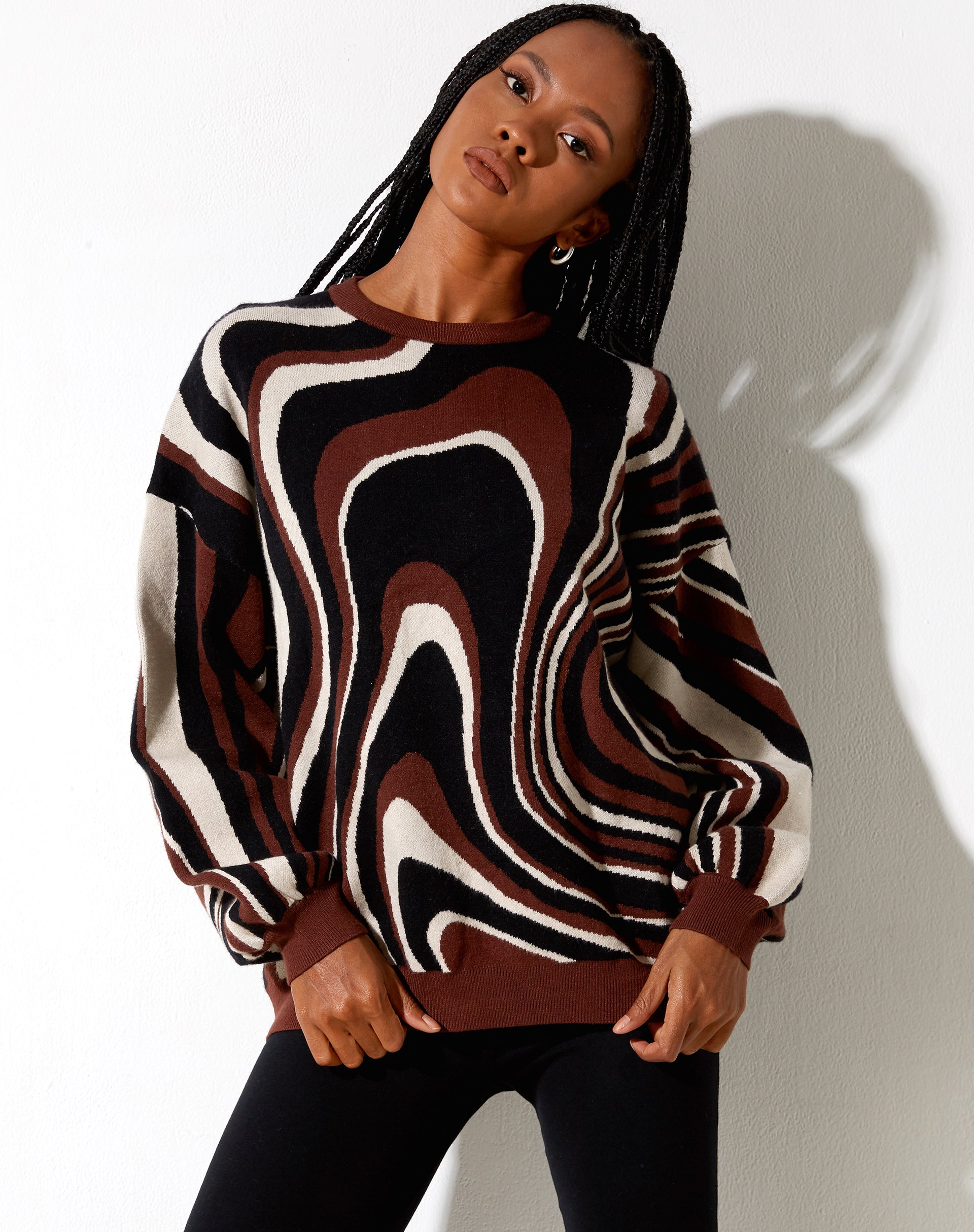 Image of Mably Pullover in Mega Ripple Braun