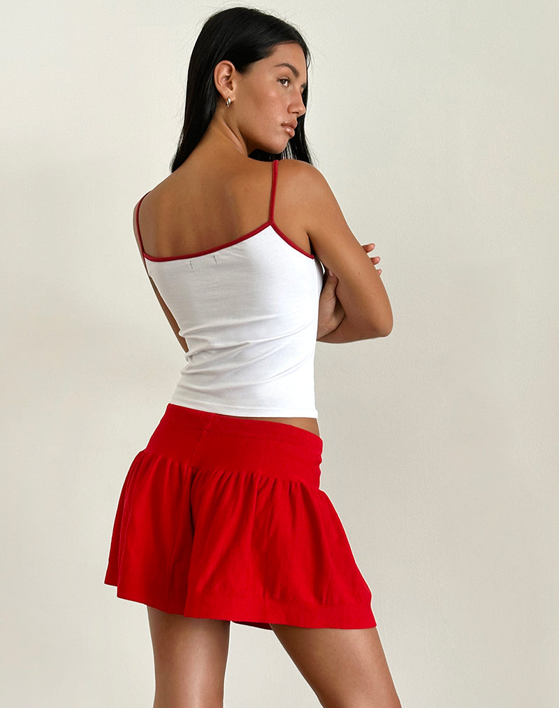 Bild von Maddy Minirock aus rotem Strick