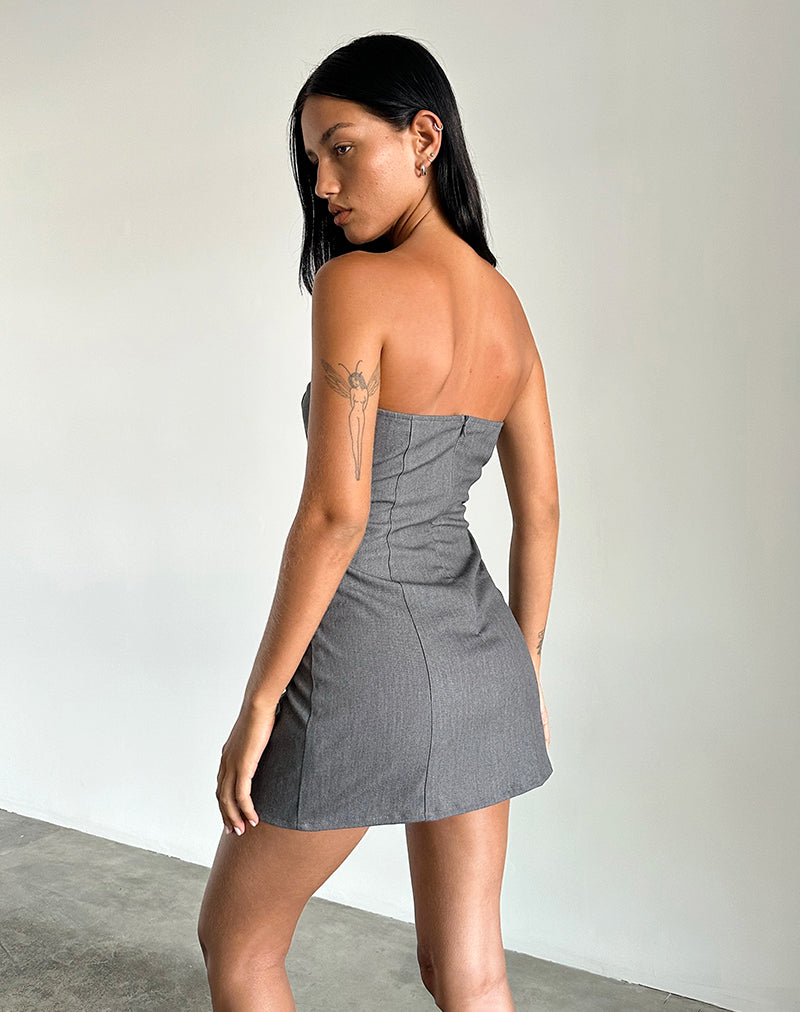 Image of Magaska Bandeau-Minikleid in Tailoring Charcoal