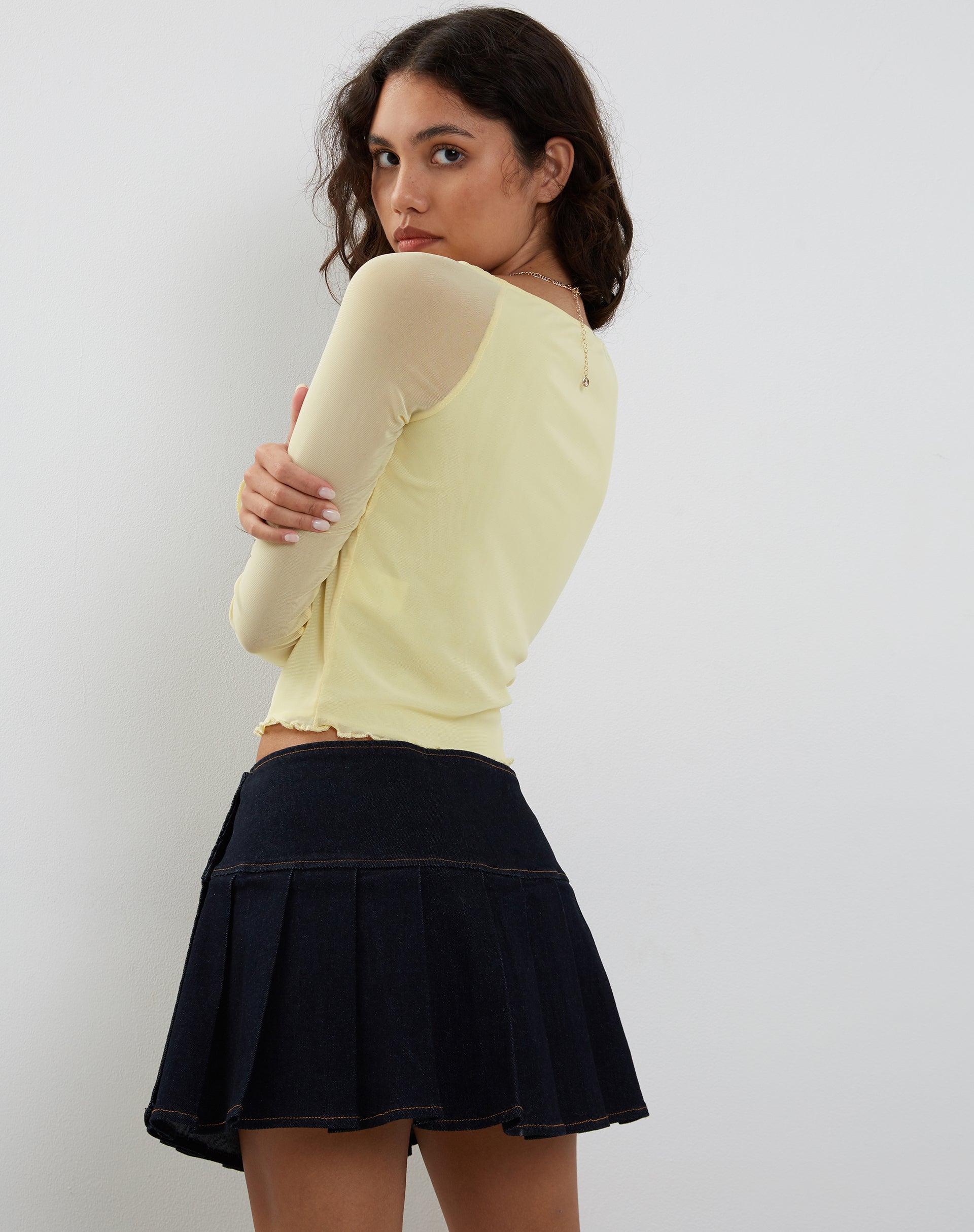 Image of Mahira Langärmeliges Top in Lemon