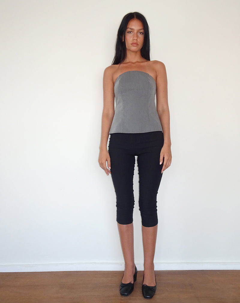 Image of Mairi Longline Bandeau Top in Anthrazit Tailoring