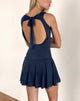 Image of Maisha Minikleid mit offenem Rücken und Schleife in Slinky Navy