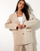 Image of Maiwa Blazer in kontrastierendem Tan und Beige