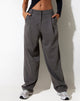 IMAGE OF Sakaria Hose mit weitem Bein in Tailoring Charcoal