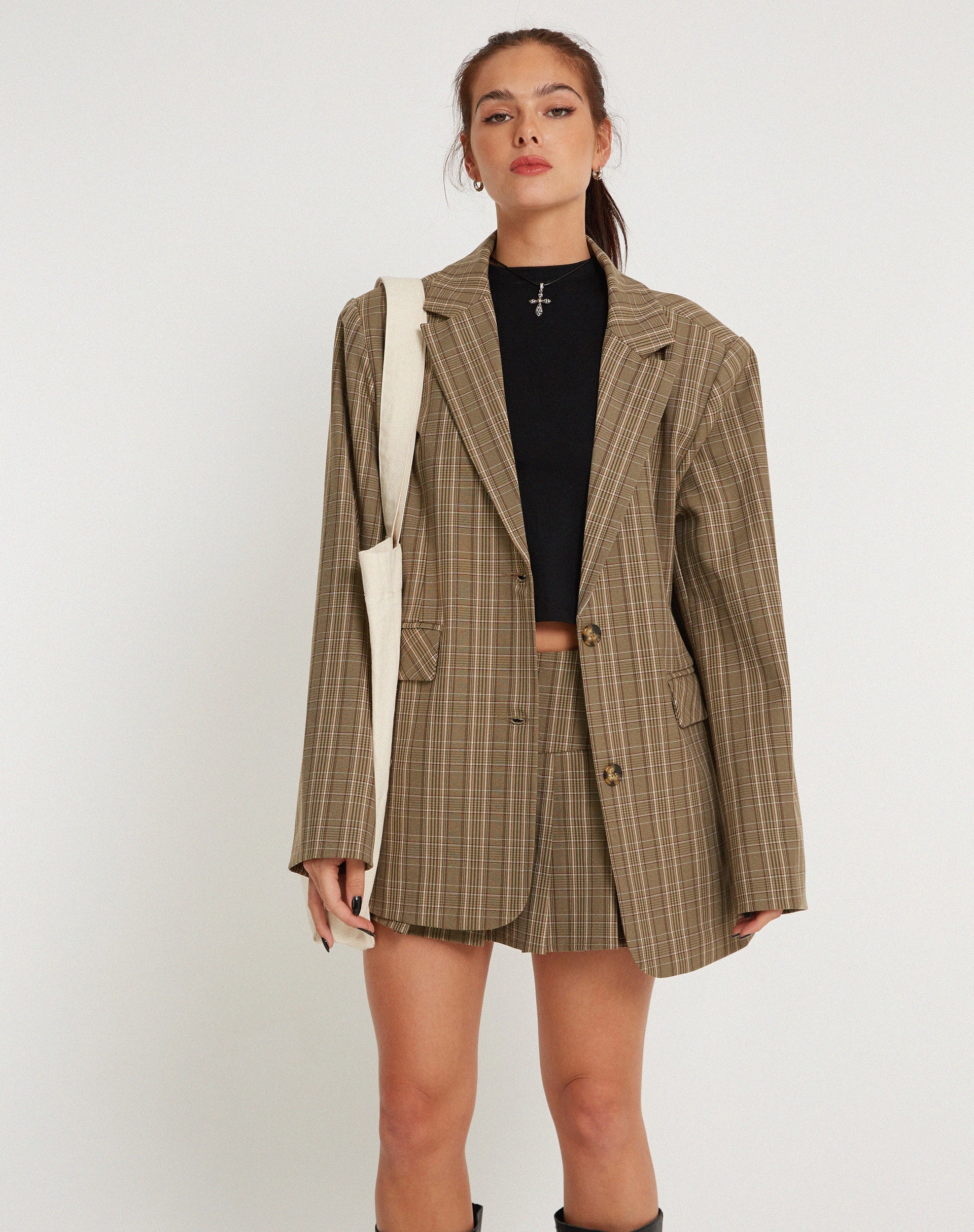 Image of Maiwa Blazer in Karo Braun