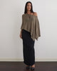 Bild von Maliha Poncho aus transparentem Strick in Taupe