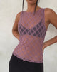Image of Maloe Spitze gemustertes Tank Top in Mauve