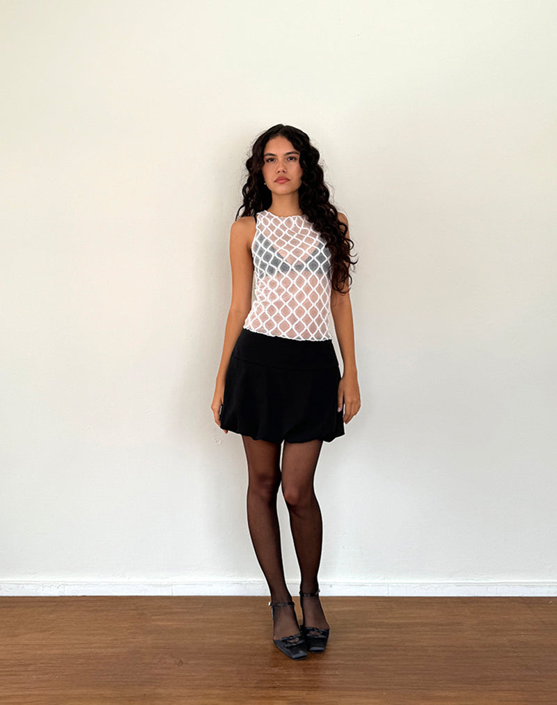 Bild von Maloe Spitze gemustertes Tank Top in Weiß