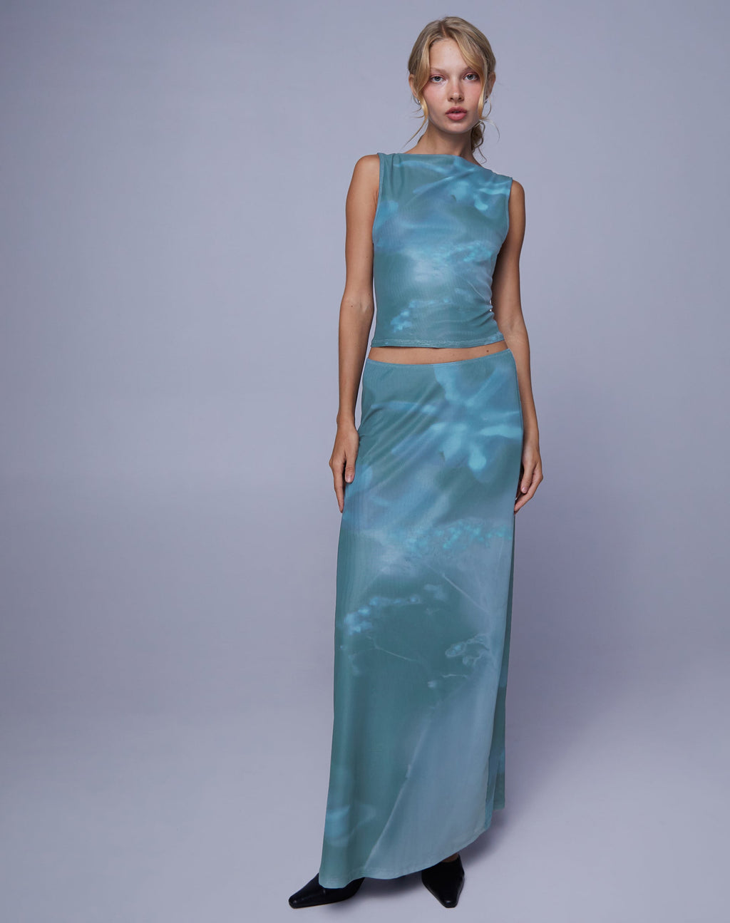 Maloe Mesh Top in Floral Lumen