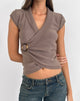Bild von Malya Top mit Schnalle aus Strick in Taupe