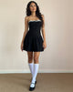 Image of Manisha Minikleid in Schwarz mit weißem Saum
