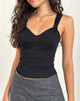 Image of Mantha Knoten-Schulter-Top in Schwarz