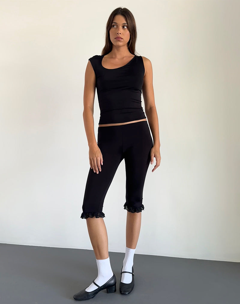 Image of Marcie Asymmetrisches Oberteil in Slinky Schwarz