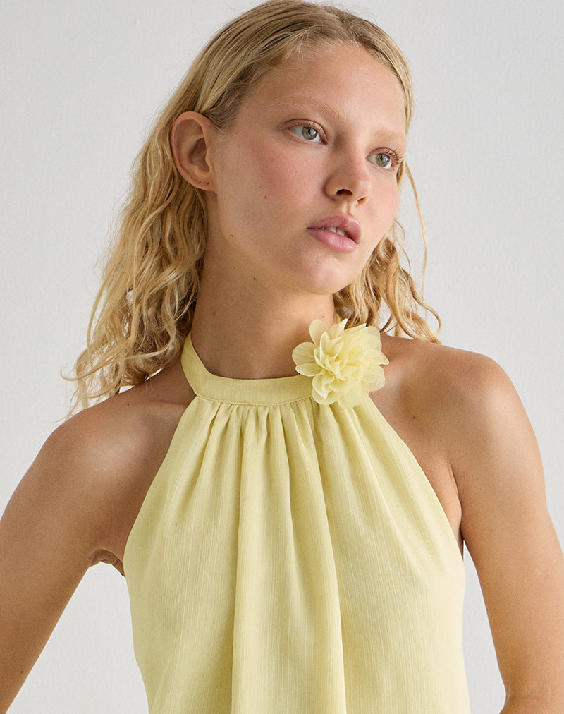 Margaux Minikleid aus Chiffon Lemon