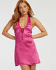 Bild von Maruko Mini Dress in Satin Bright Dark Pink