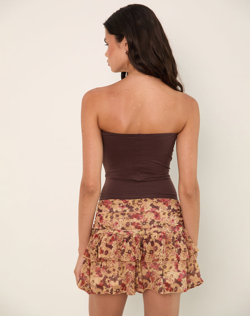 Image of Masama Rüschenminirock aus Chiffon Rostige Blume