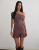 Image of Maufa Minikleid aus Jersey Deep Taupe