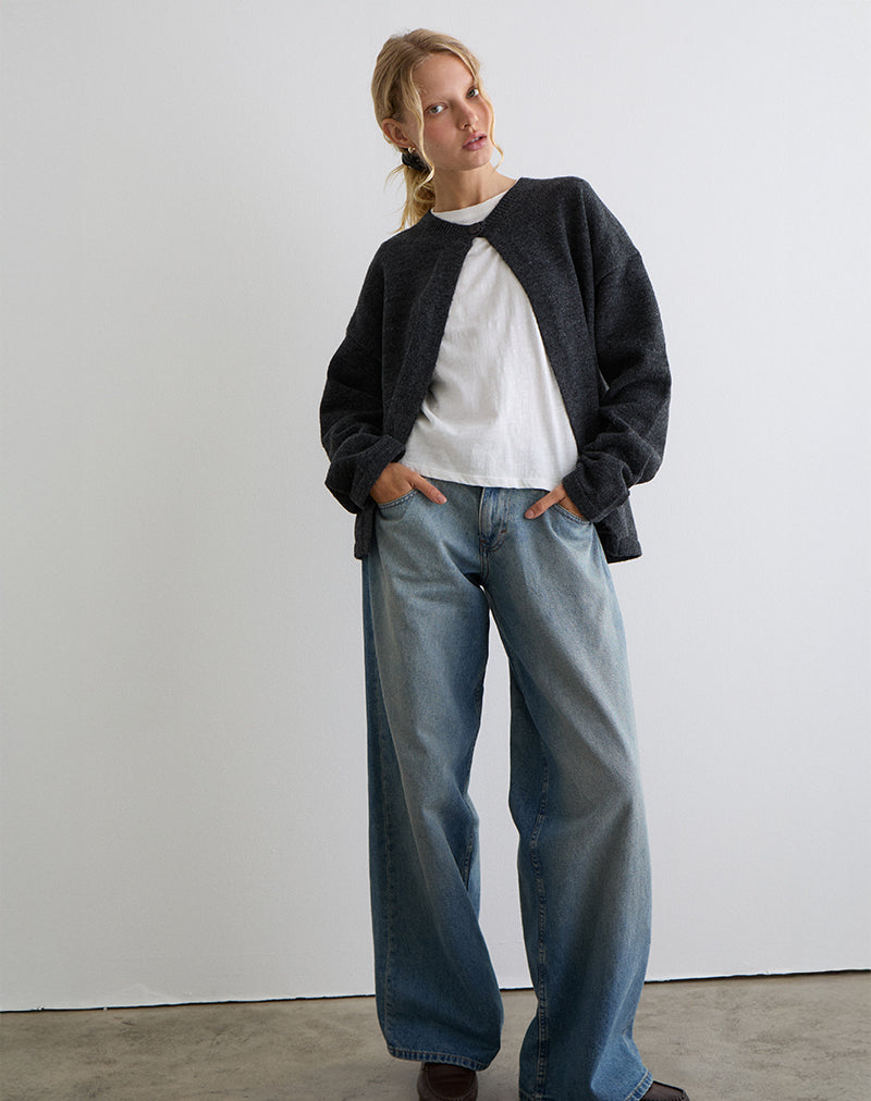 Maureen Strickjacke in Dunkelgrau