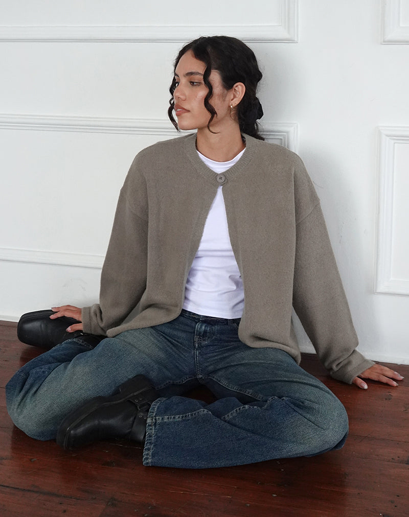 Maureen Strickjacke in Taupe