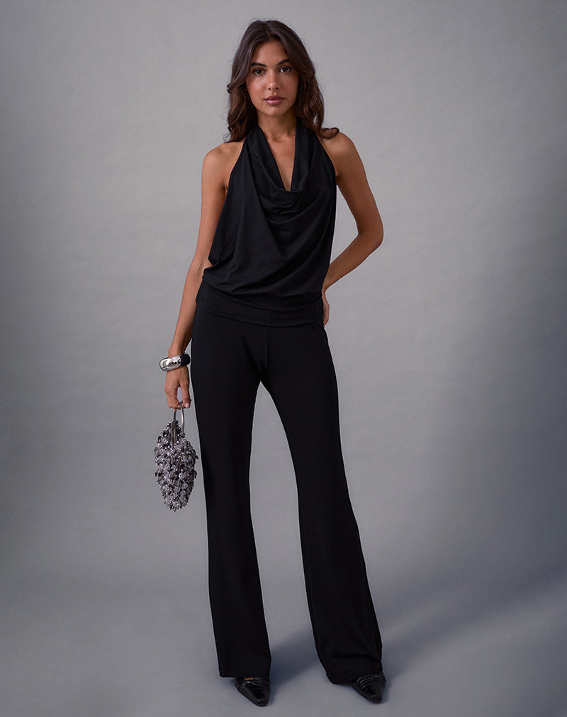 Mayla Rückenfreier Jumpsuit in Schwarz