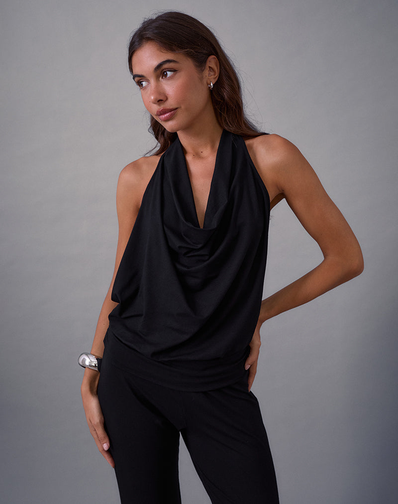 Image of Mayla Rückenfreier Jumpsuit in Schwarz
