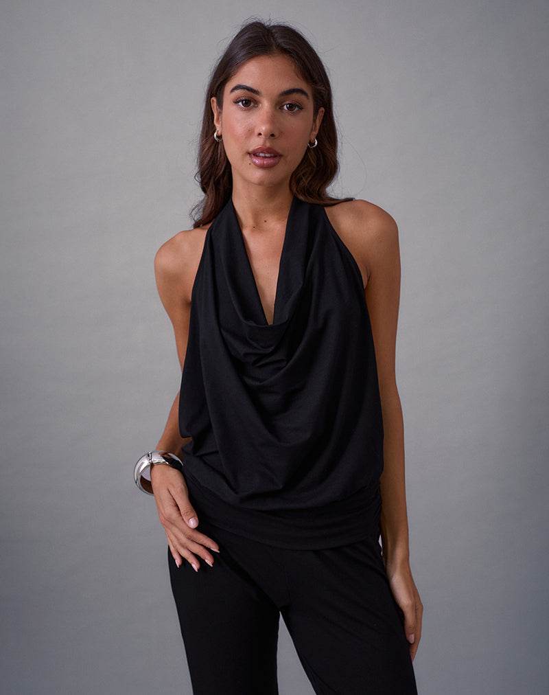 Image of Mayla Rückenfreier Jumpsuit in Schwarz