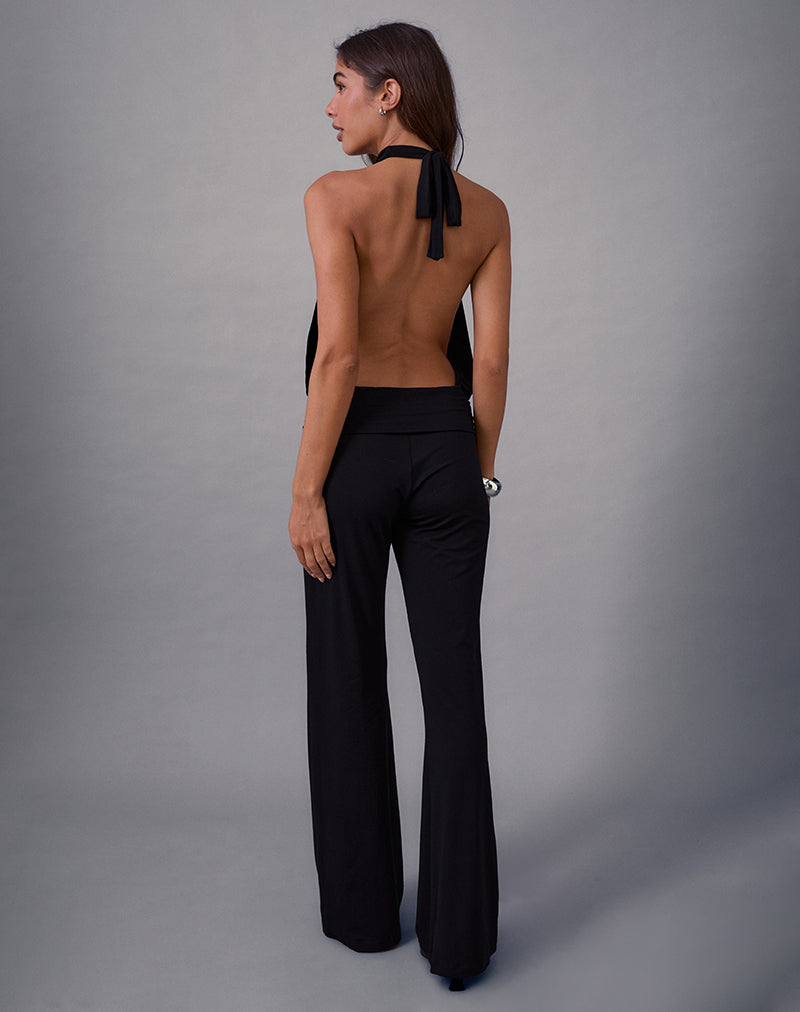 Image of Mayla Rückenfreier Jumpsuit in Schwarz